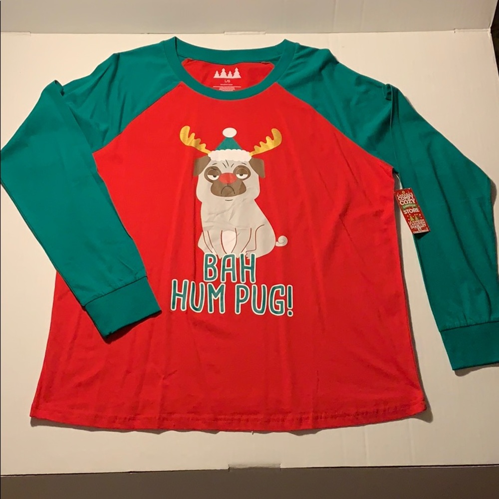 Bah hum pug christmas shirt.